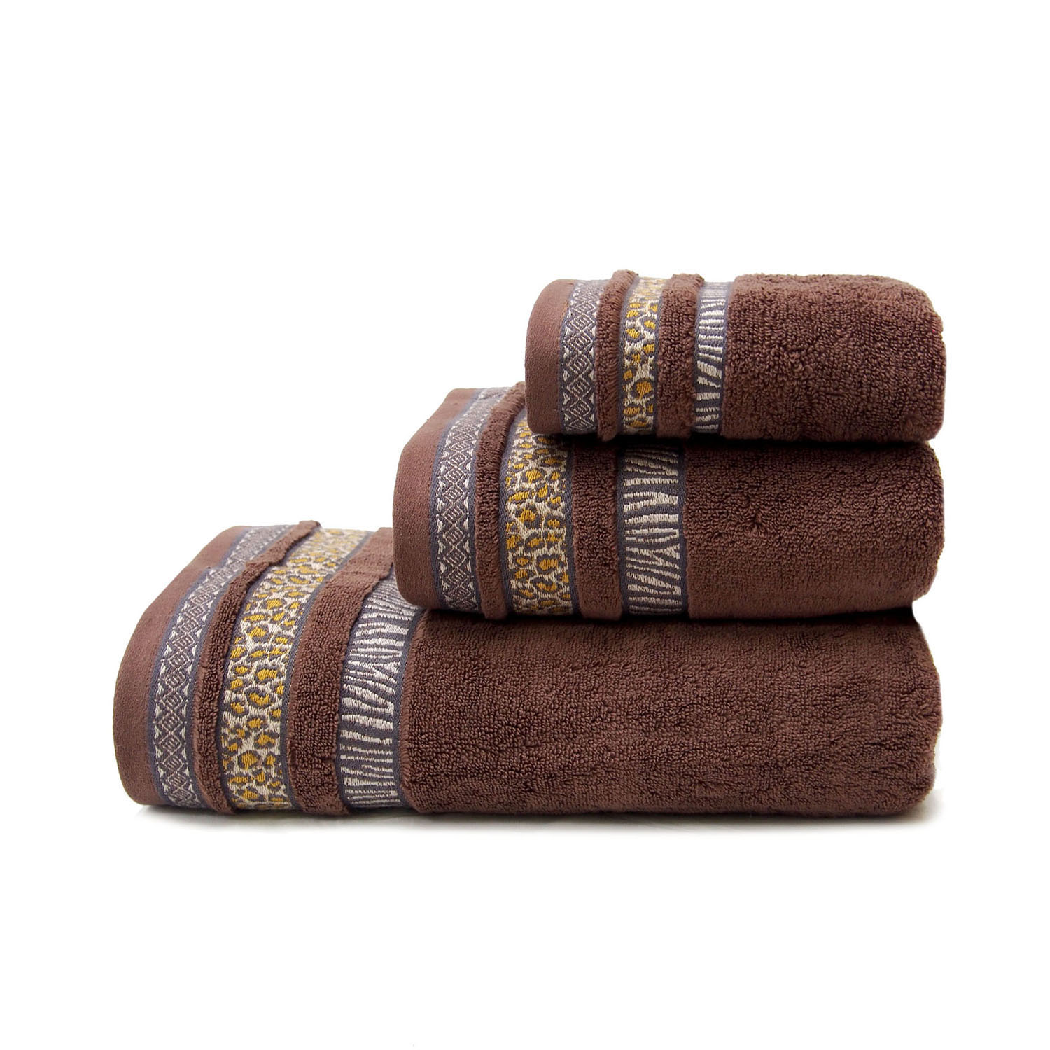 Полотенце НАОМИ темно-коричневое