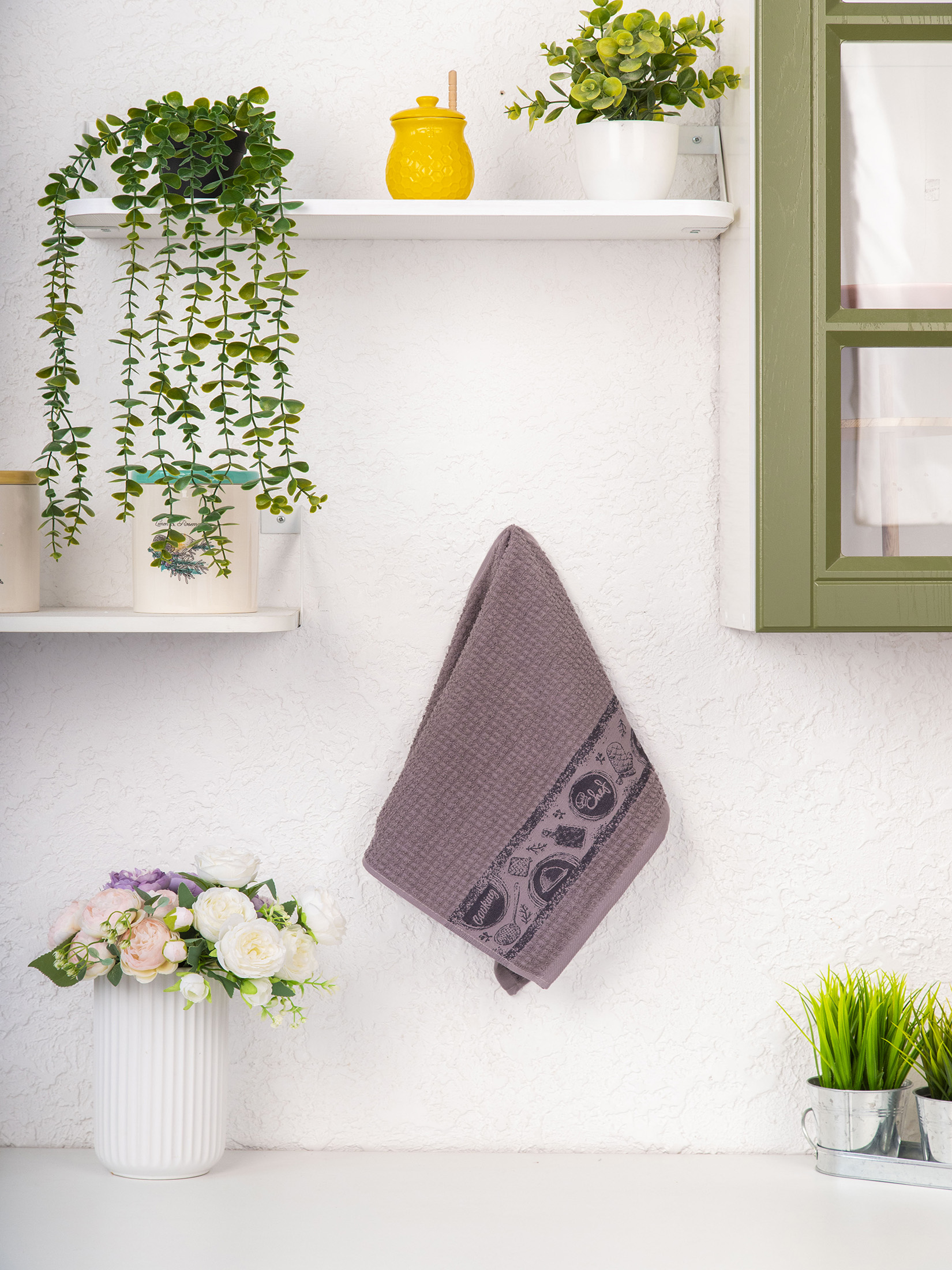 Кухонное полотенце ШЕФ темно-серое