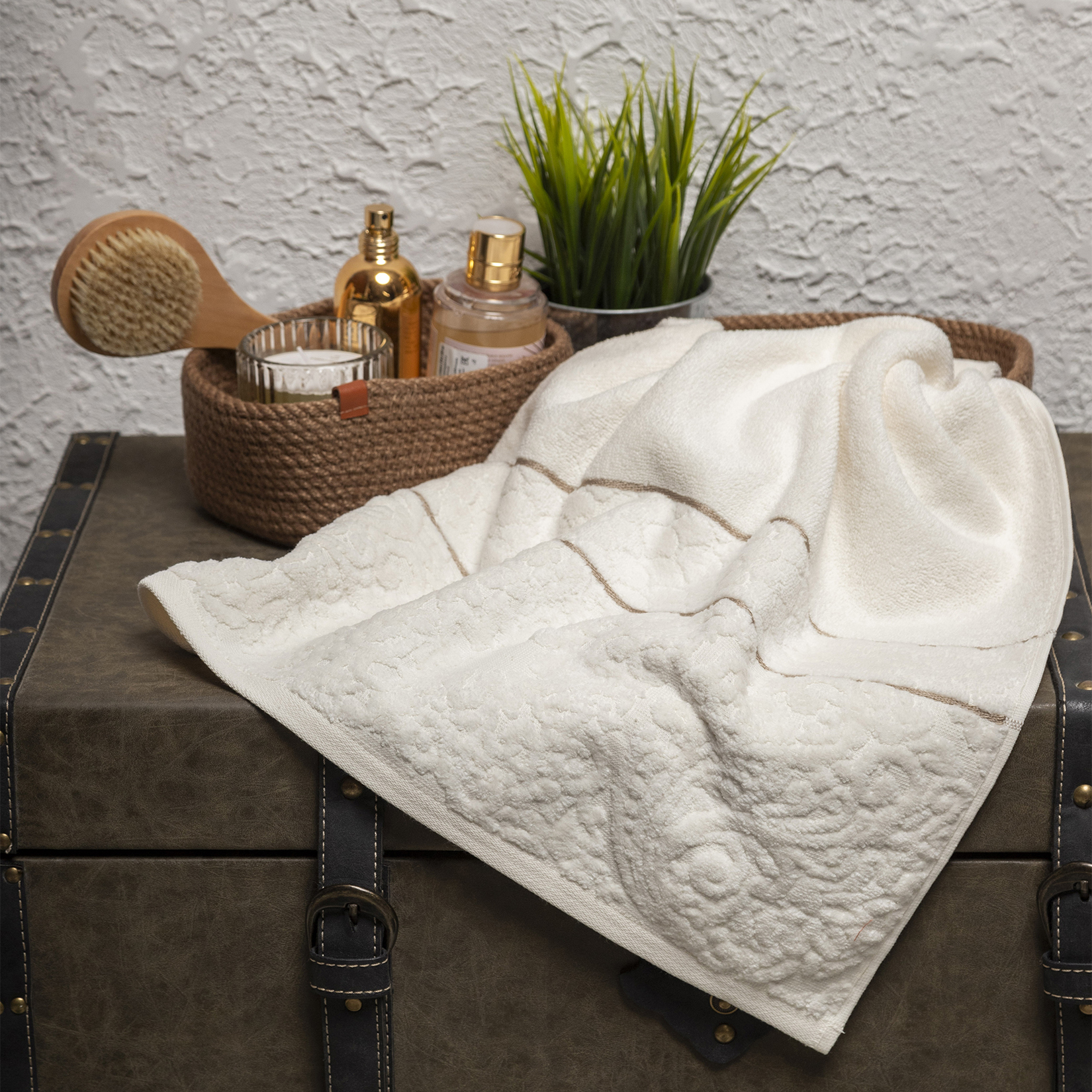 Полотенце НОВА молочное