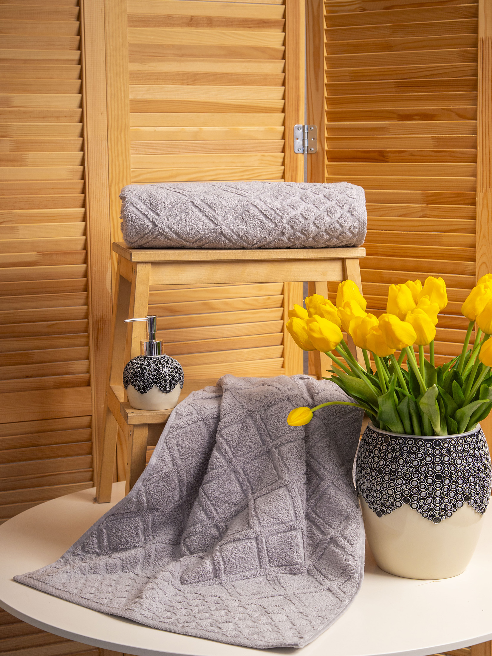 Полотенце ОРЛАНДО светло-серое