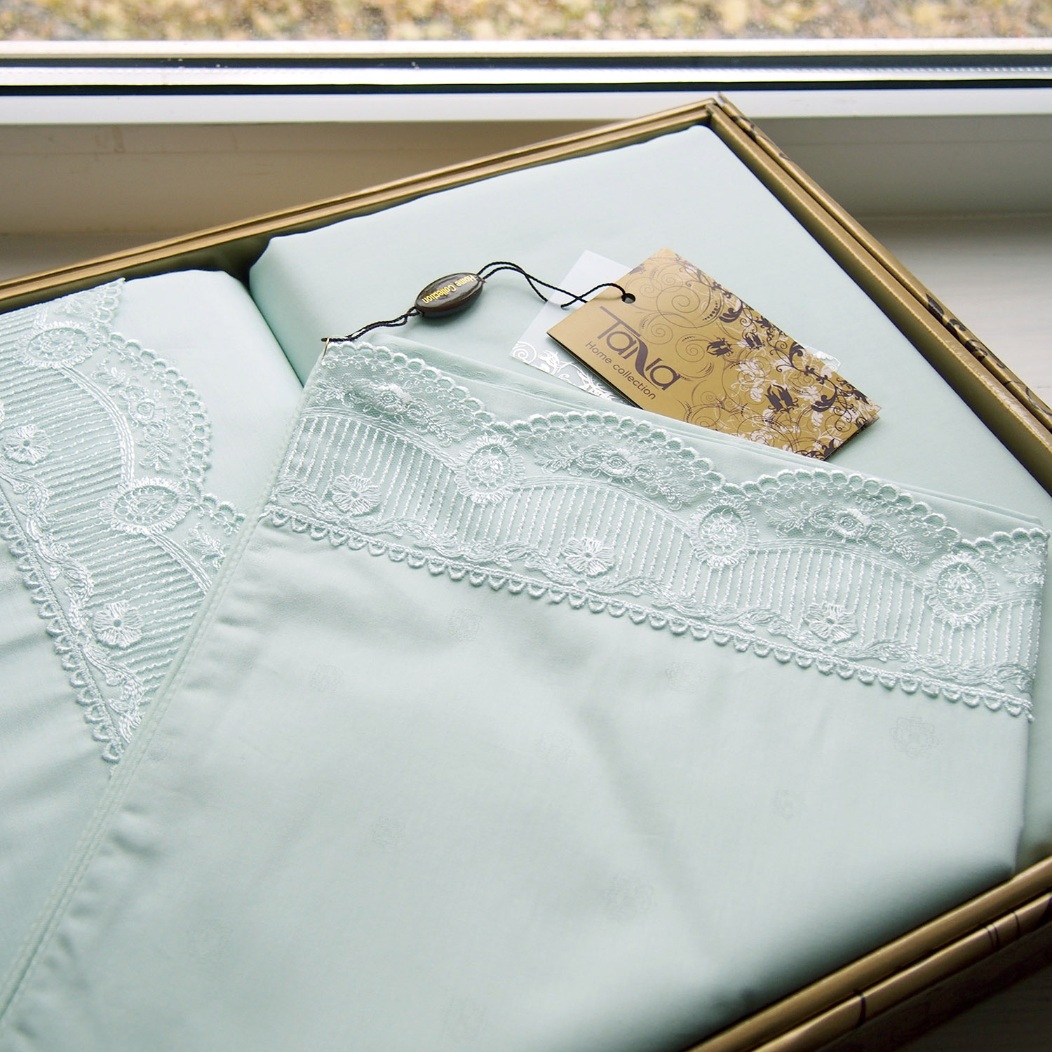 Комплект постельного белья Бамбук-Жаккард Премиум ментол 0450