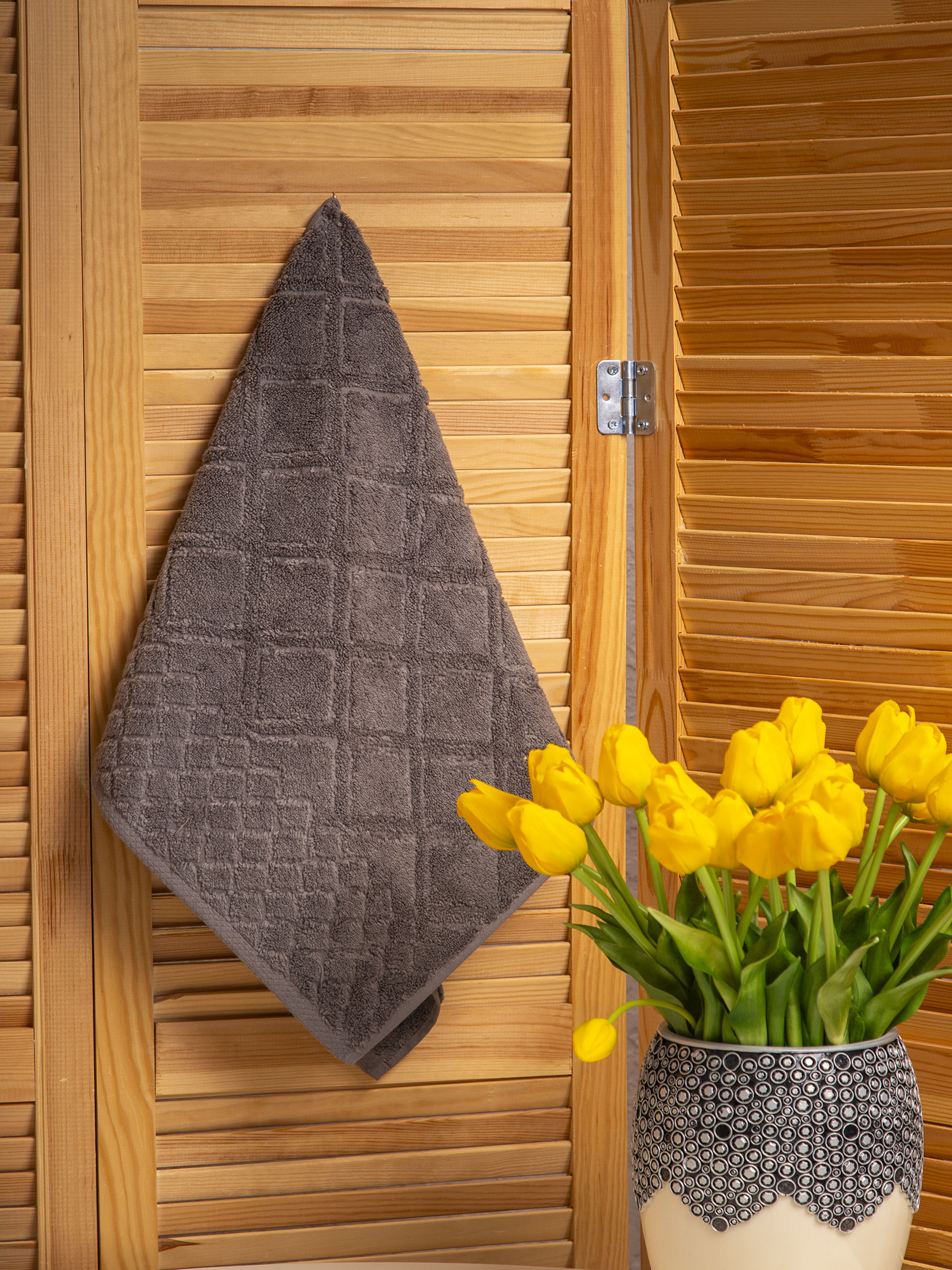 Полотенце ОРЛАНДО темно-серое