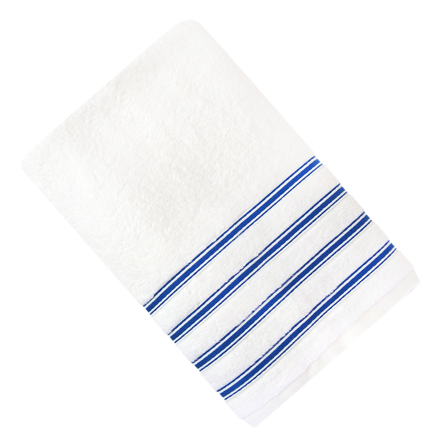Полотенце ЭДЕМ белое с синей полосой
