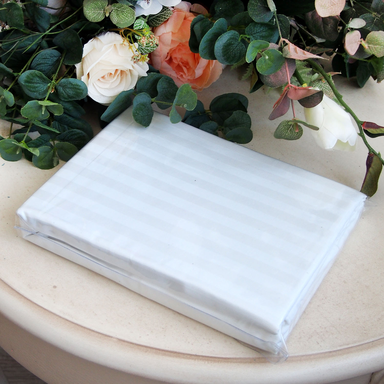 Комплект постельного белья Сатин-Страйп 1-7071 Страйп-сатин Белый