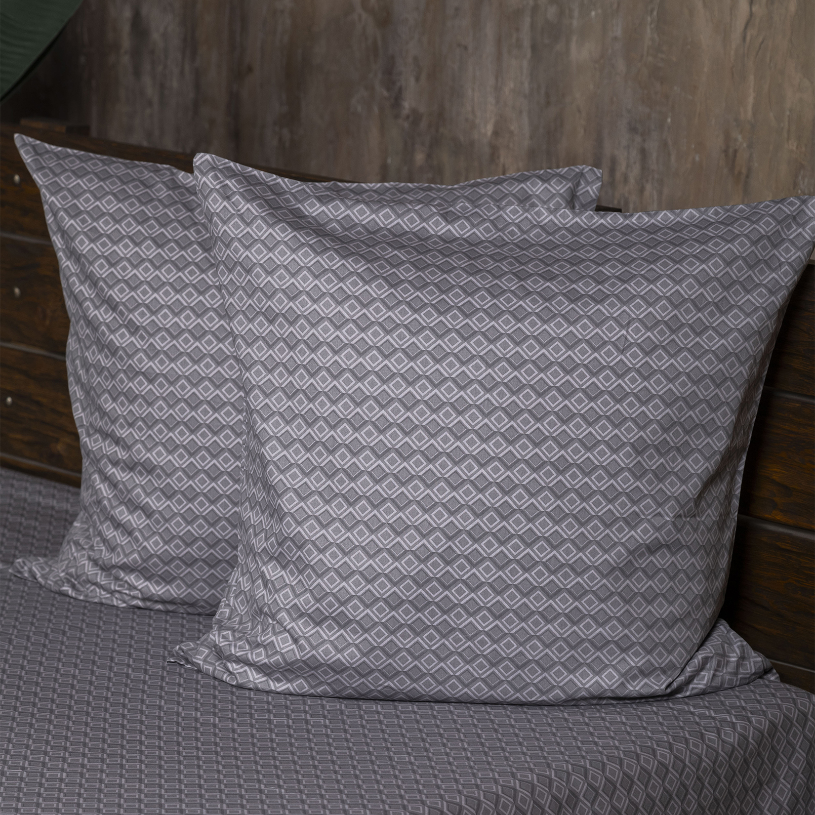 Набор наволочек Сатин-Комфорт темно-серый 16-01 В