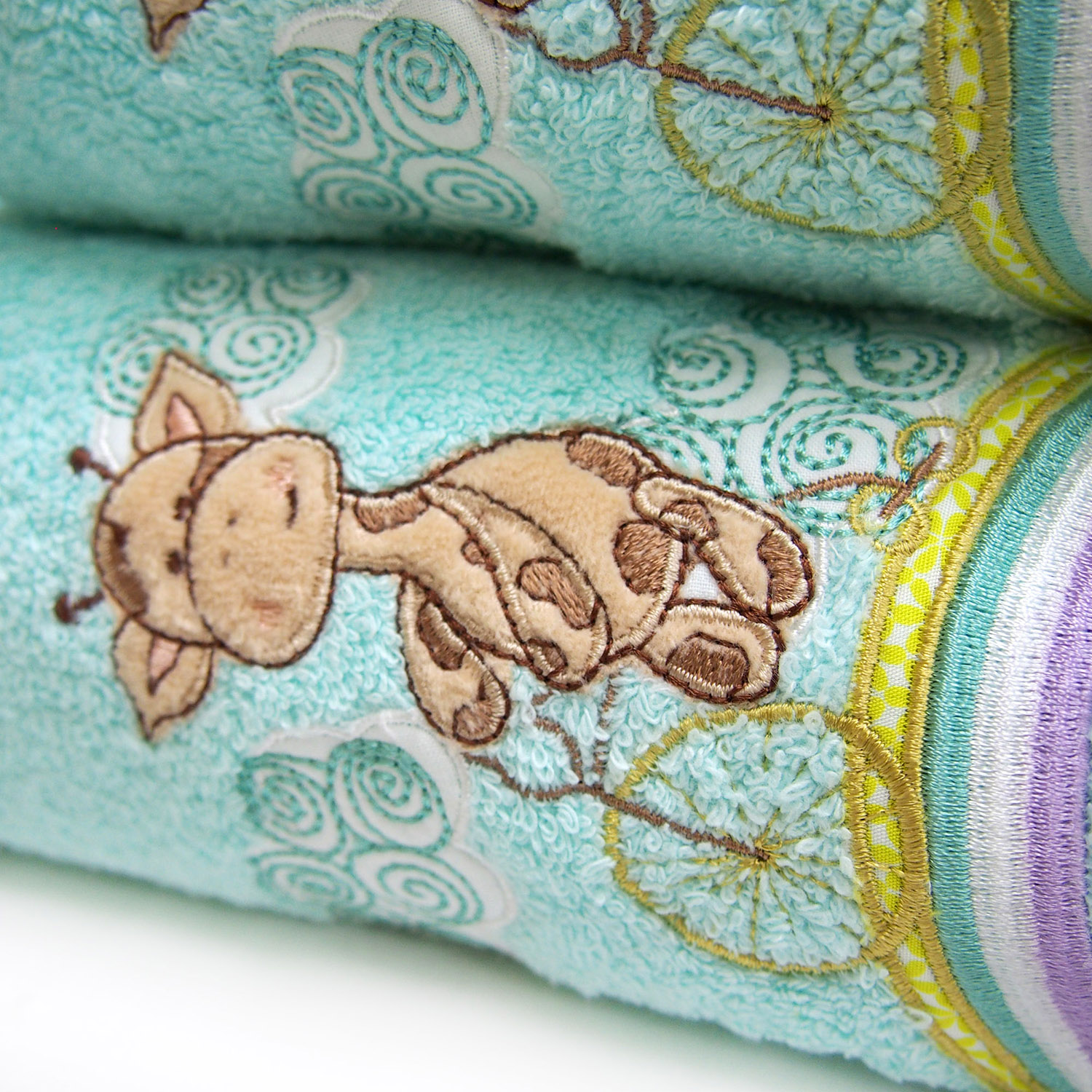 Полотенце ЖИРАФИК ЛИЛУ бирюзовое