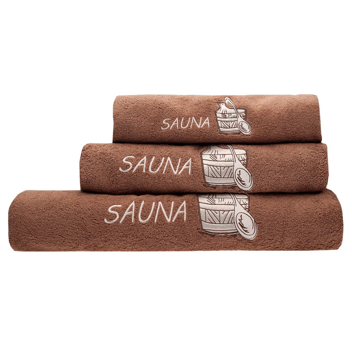 Полотенце САУНА-1 коричневое