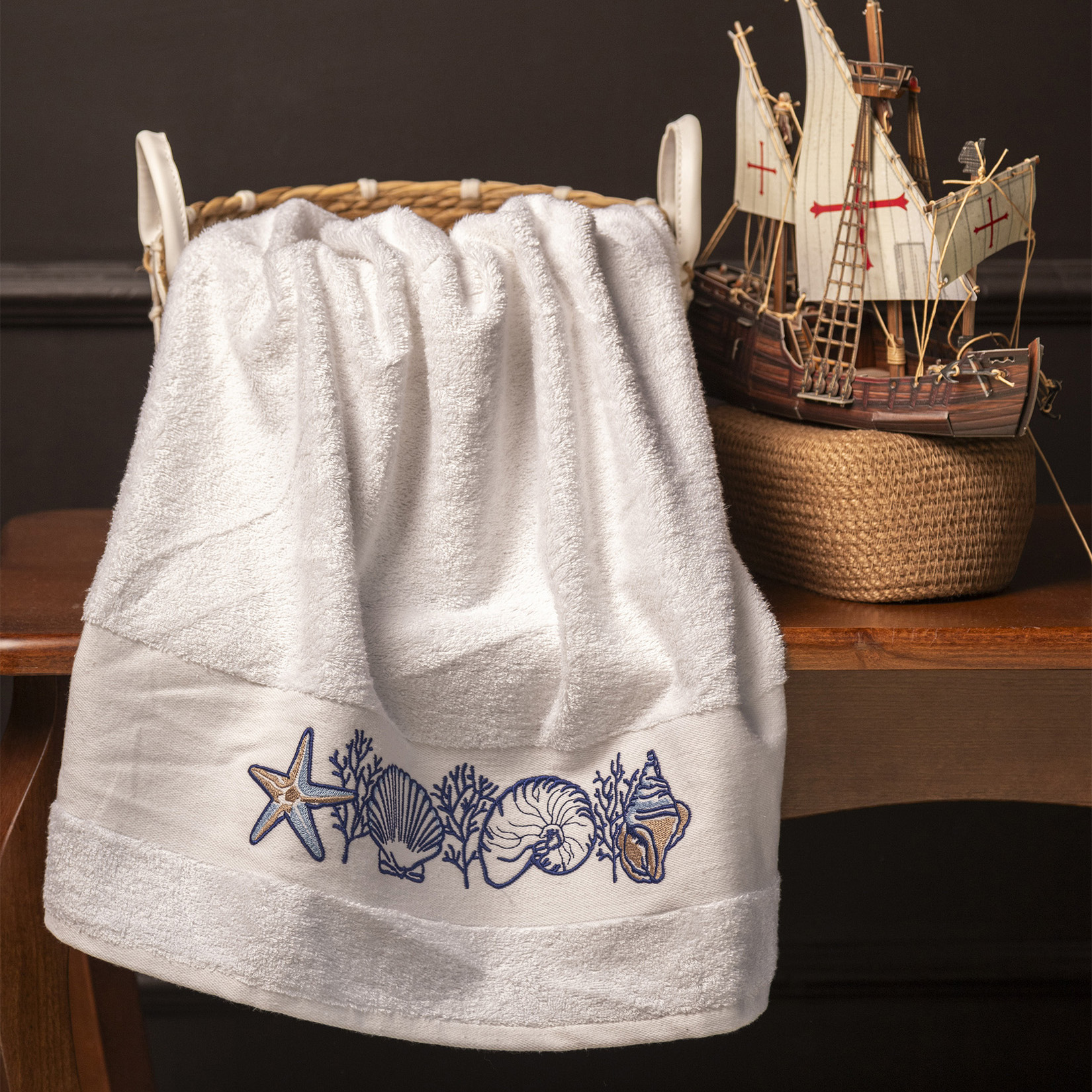 Полотенце СИ ШЕЛЛ белое