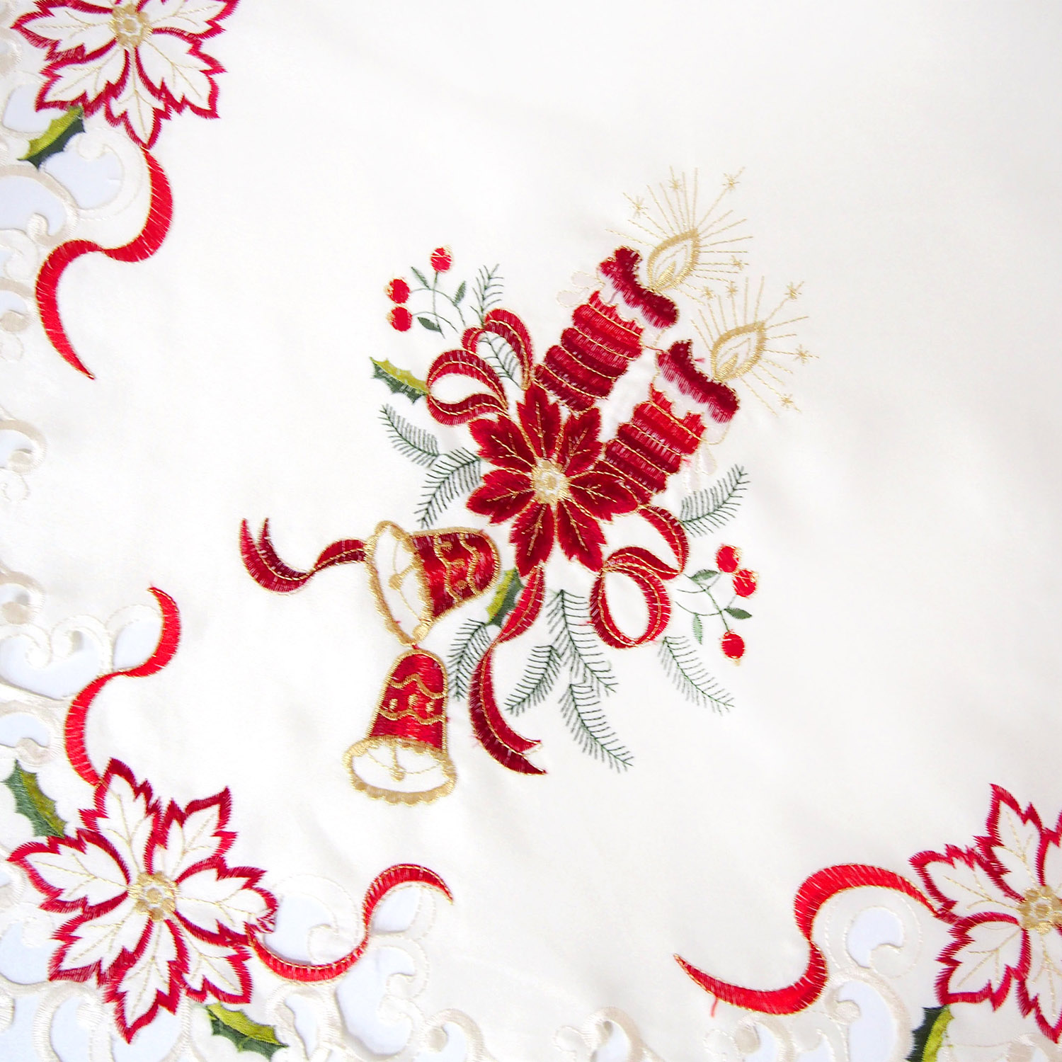 Столешник 1055 НОВЫЙ ГОД 85х85см молочный