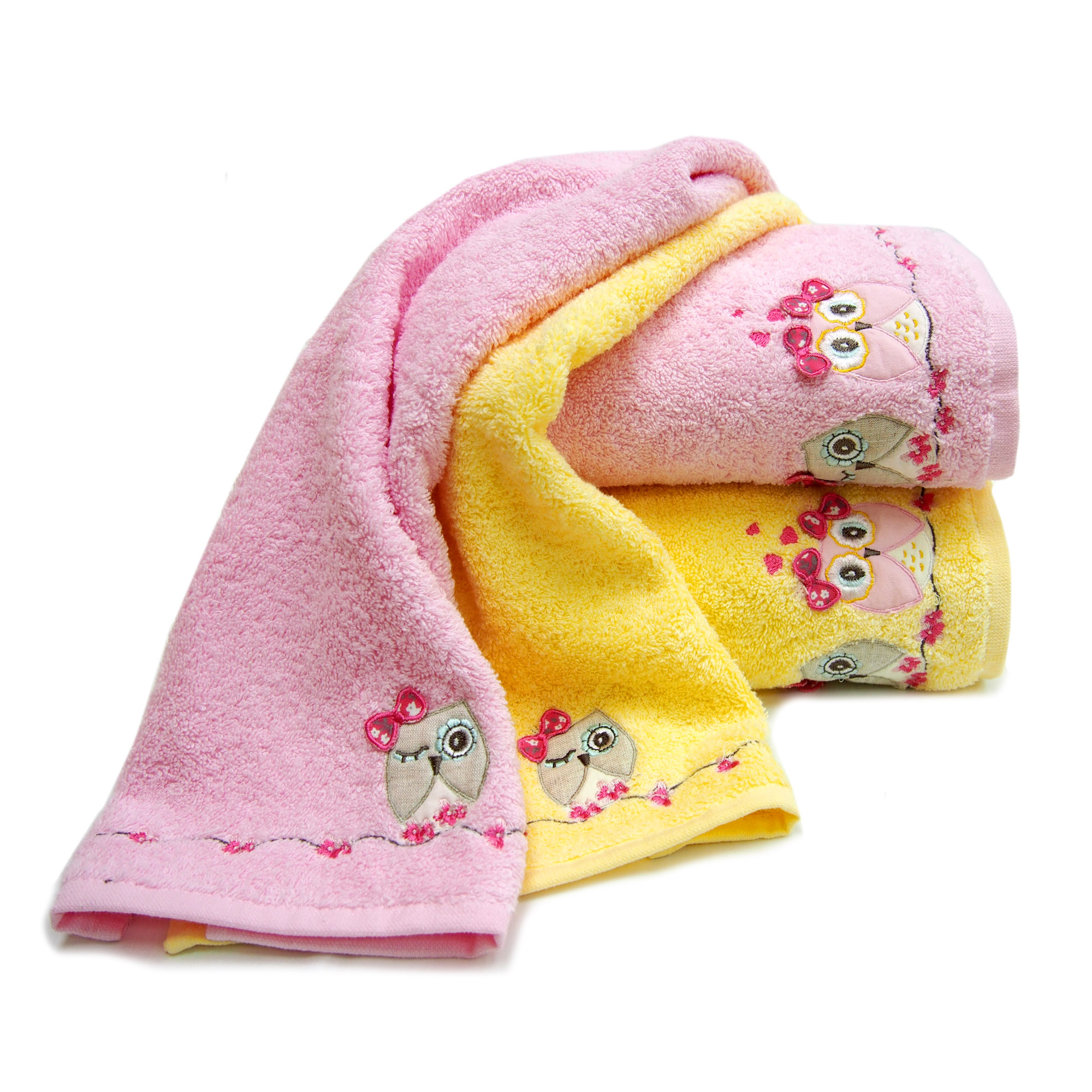 Полотенце СОВУШКА розовое