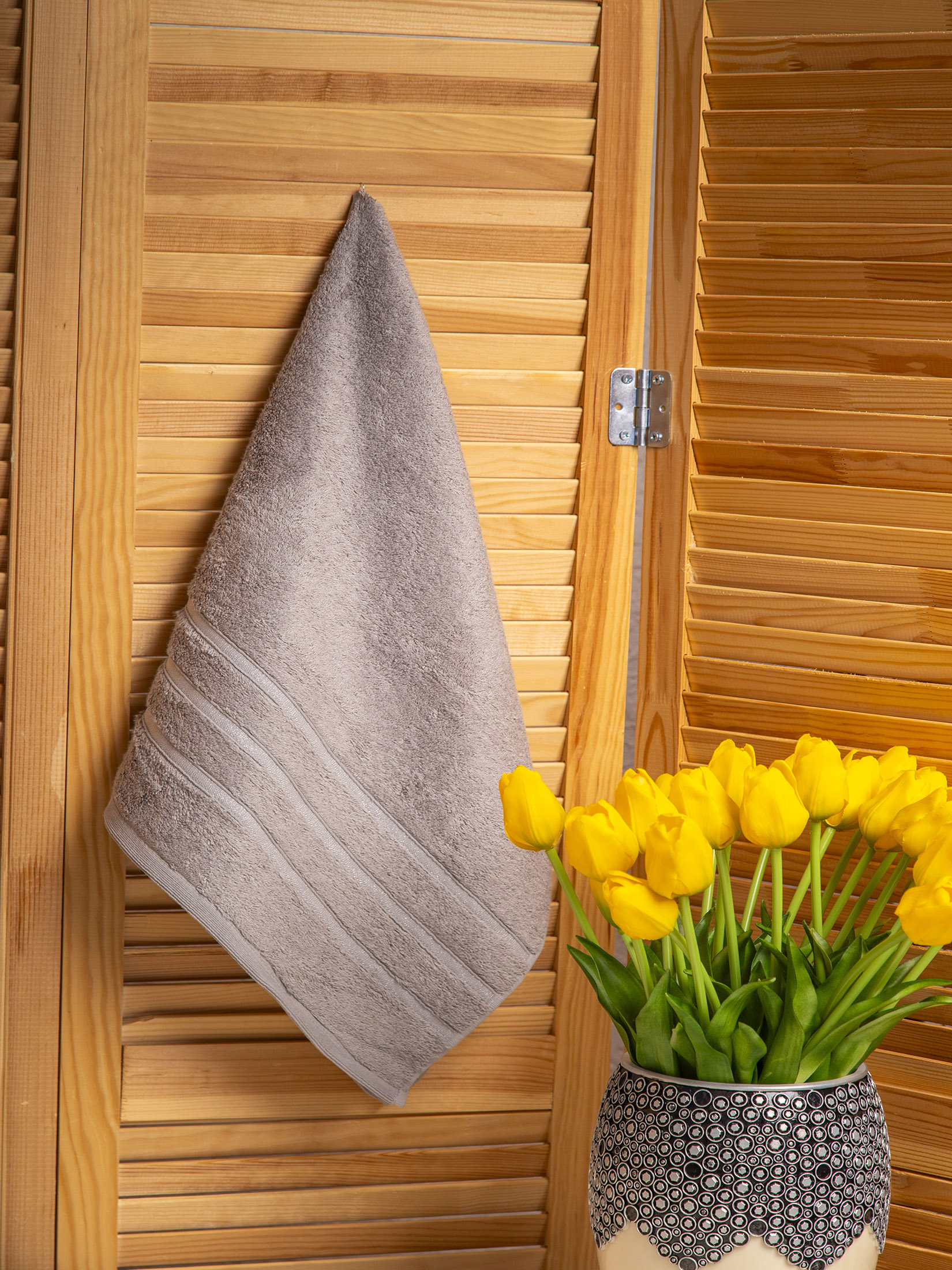 Полотенце СЕЛЕНА светло-серое