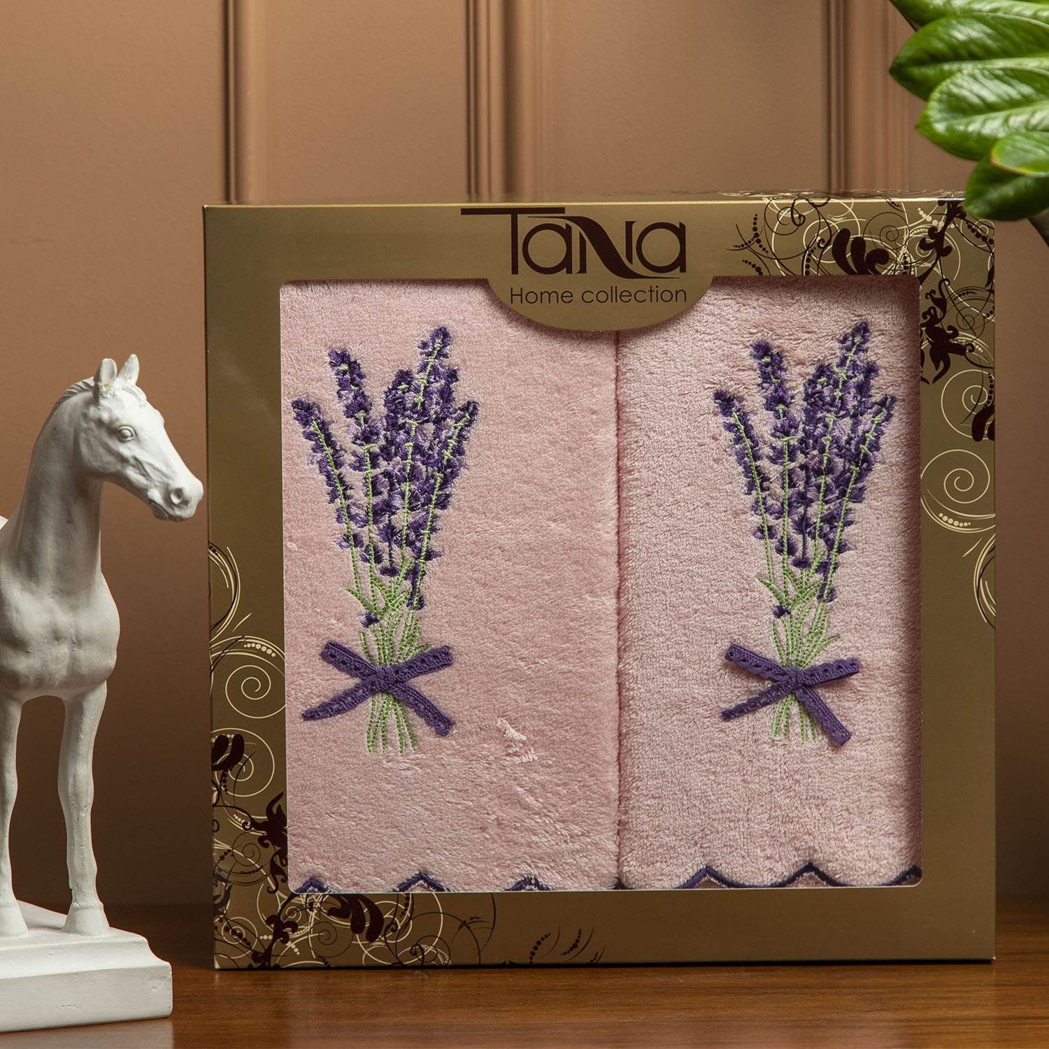 Набор полотенец ЛАВАНДА розовый