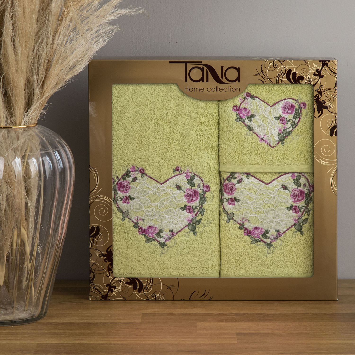 Набор полотенец МОНИКА-1 зеленый из 3х