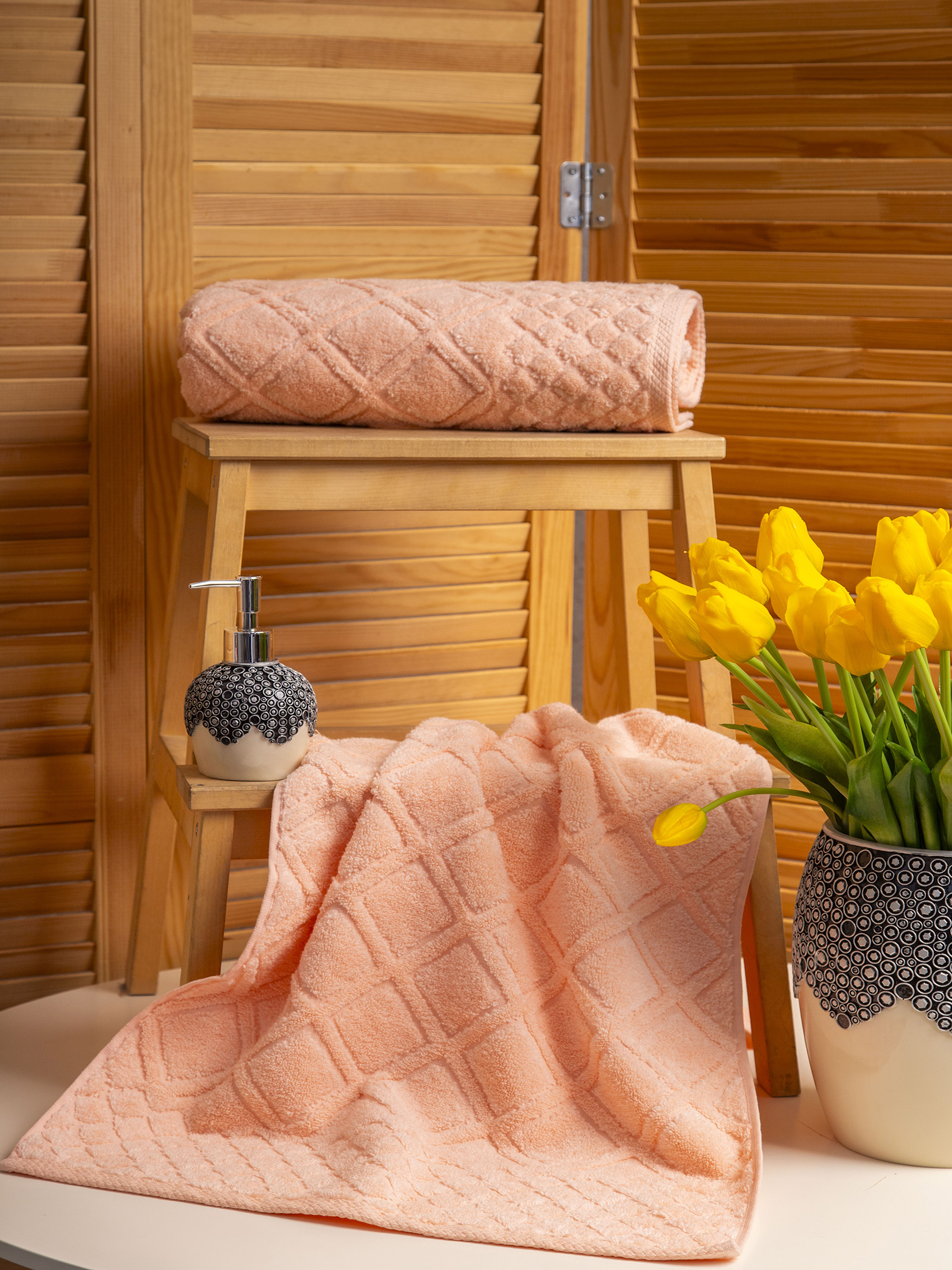 Полотенце ОРЛАНДО персиковое