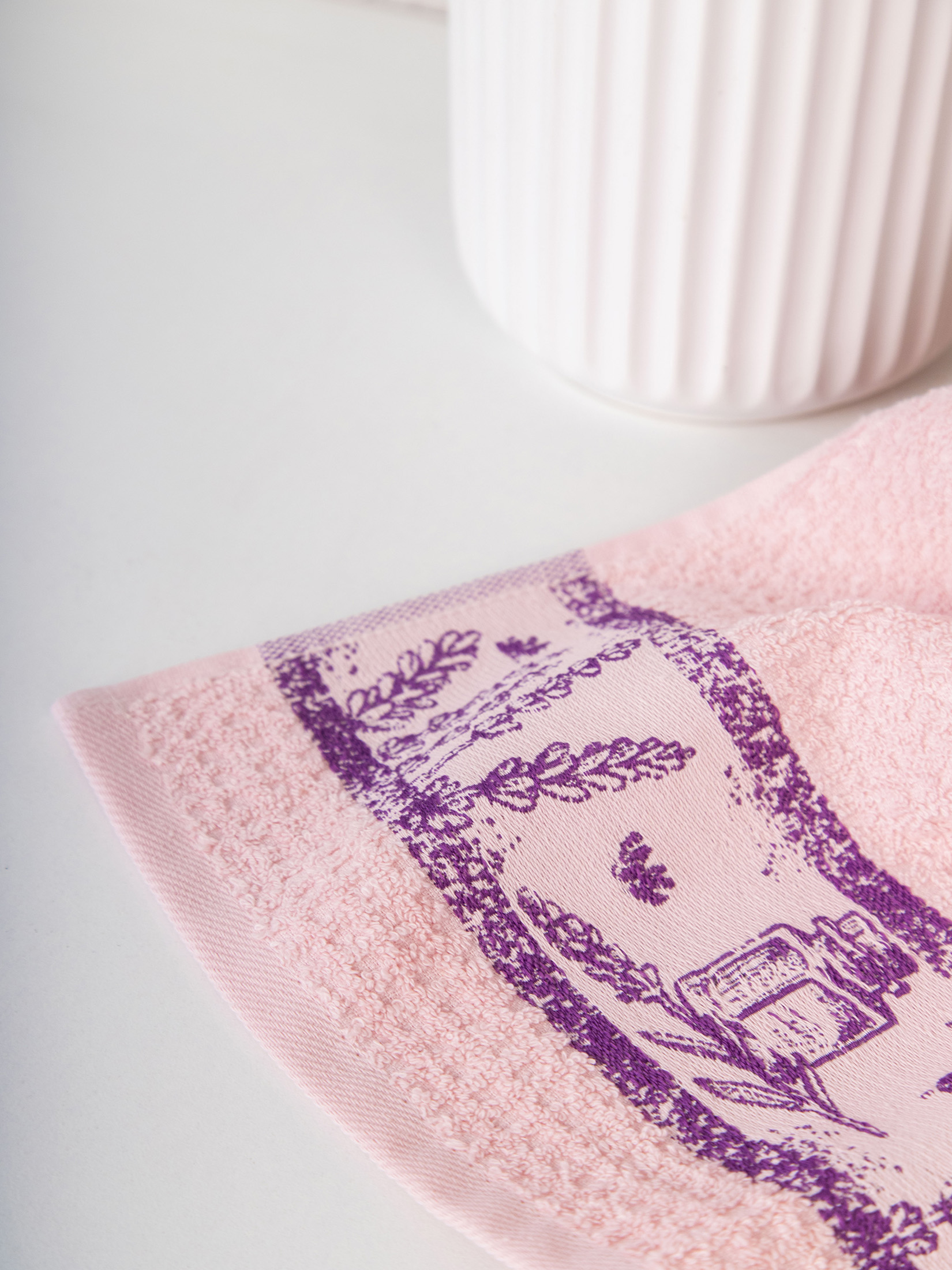 Кухонное полотенце ЛАВАНДА розовое