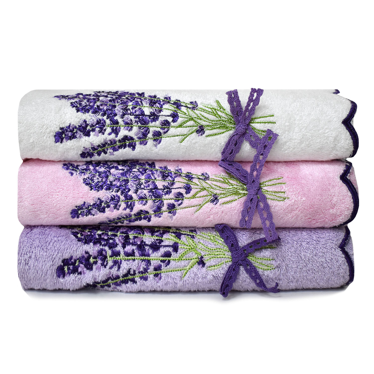 Салфетка махровая ЛАВАНДА 30х30 розовая