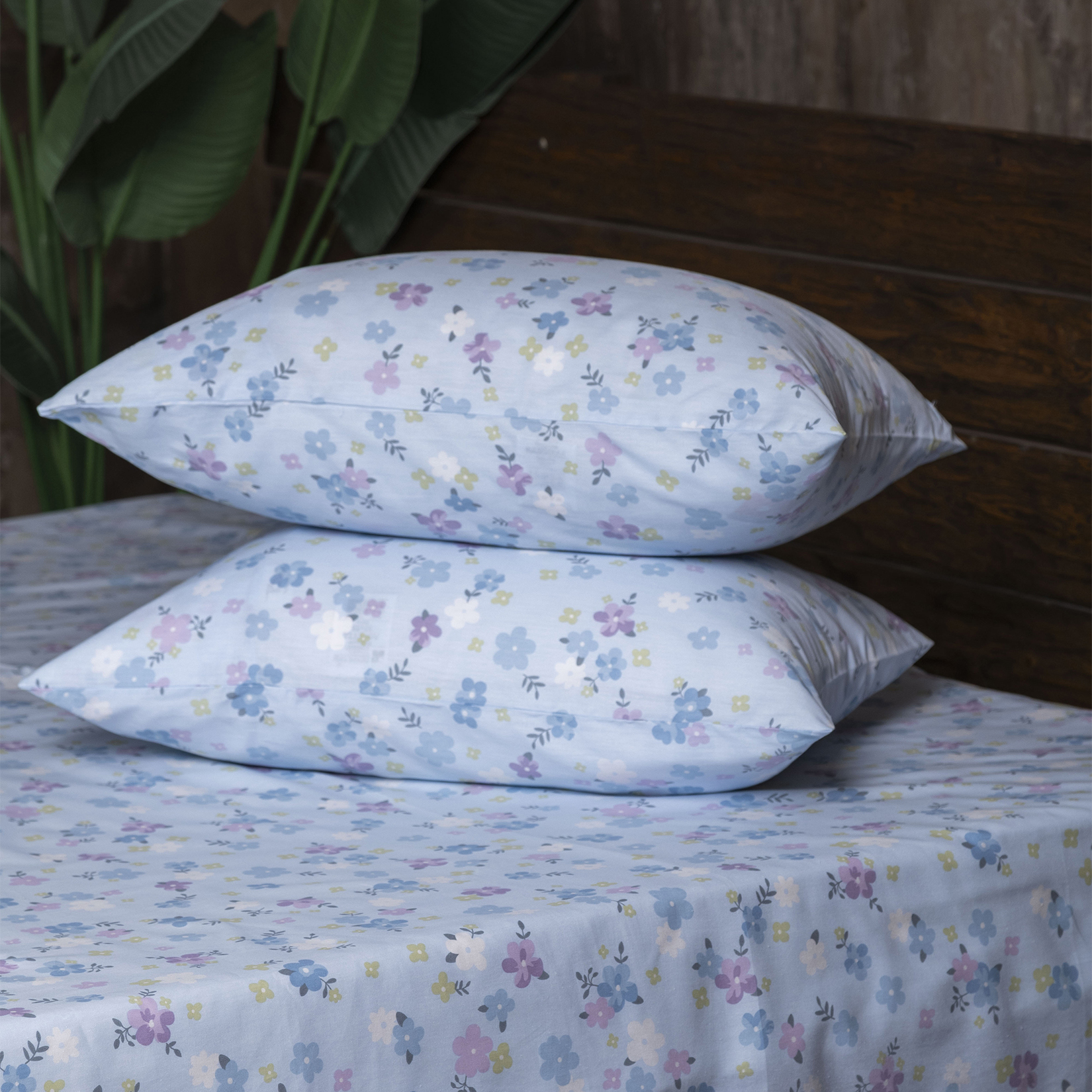 Набор наволочек Сатин-Комфорт голубые 17-58 А