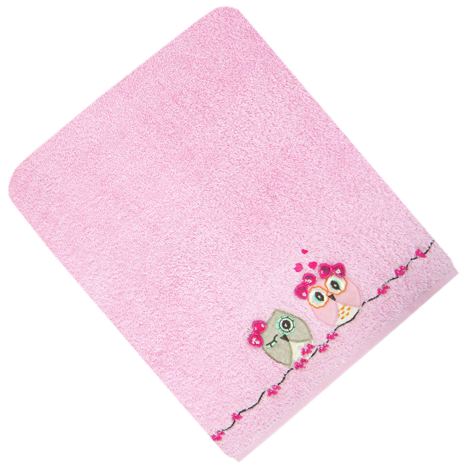 Полотенце СОВУШКА розовое