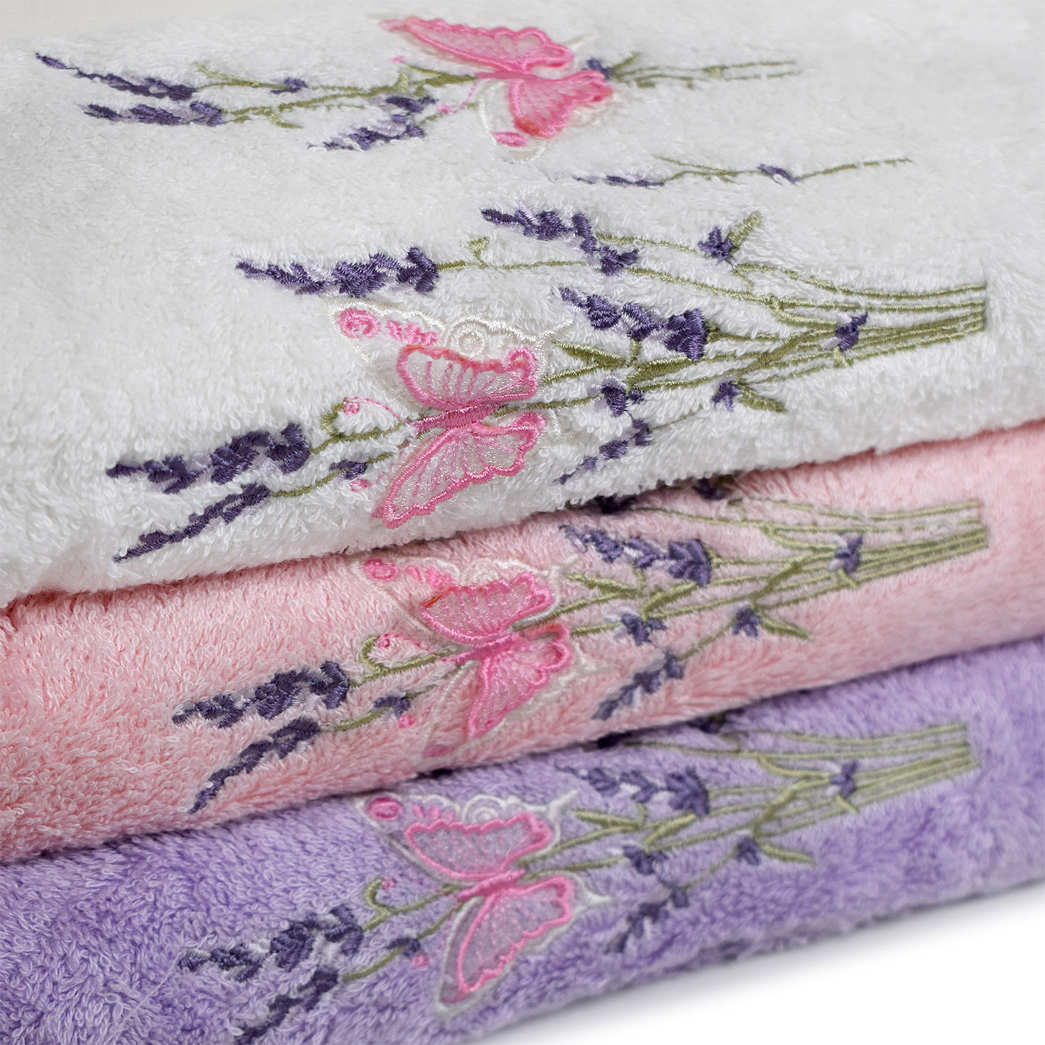 Полотенце БАТЕРФЛЯЙ 3Д розовое