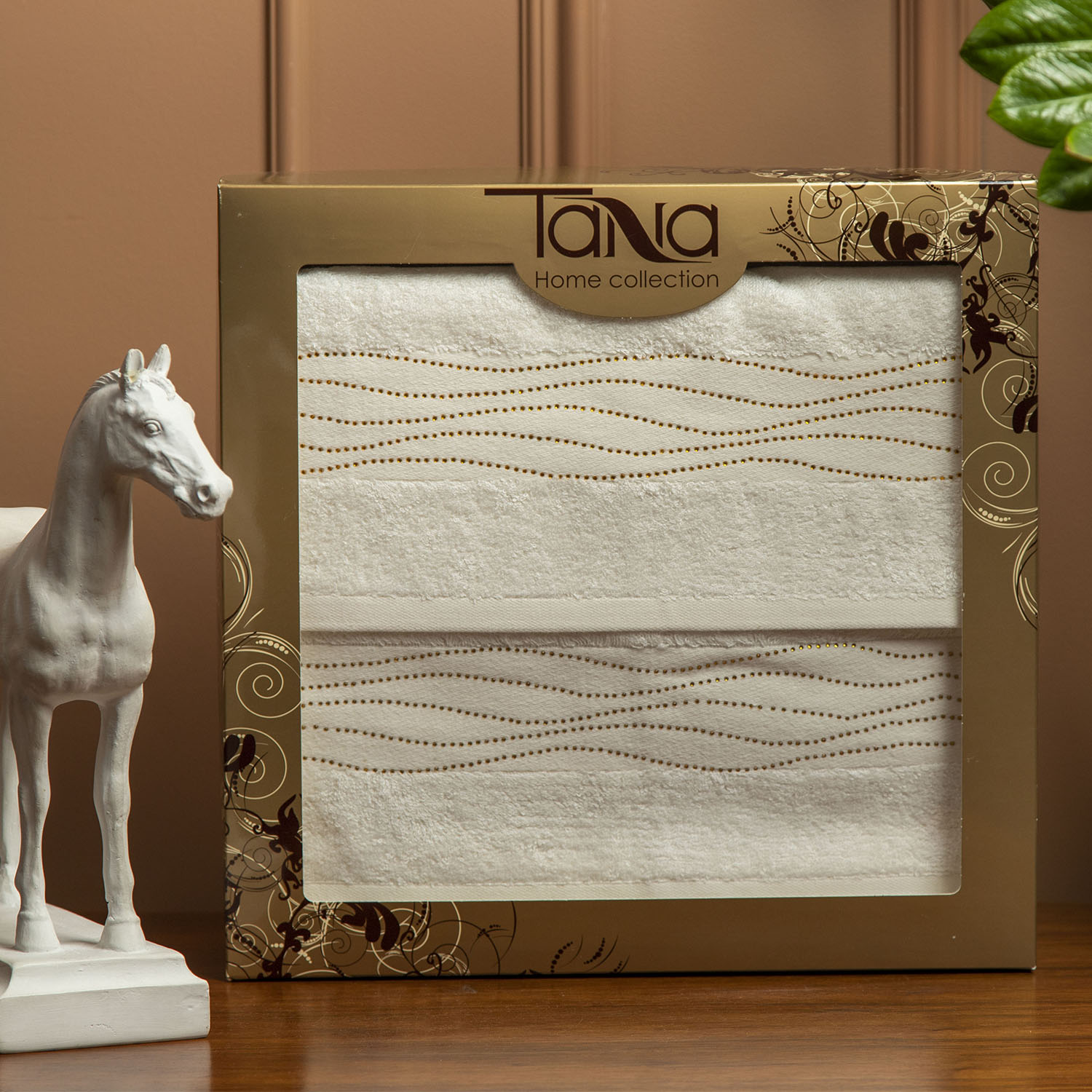 Набор полотенец КРИСТАЛЛ молочный