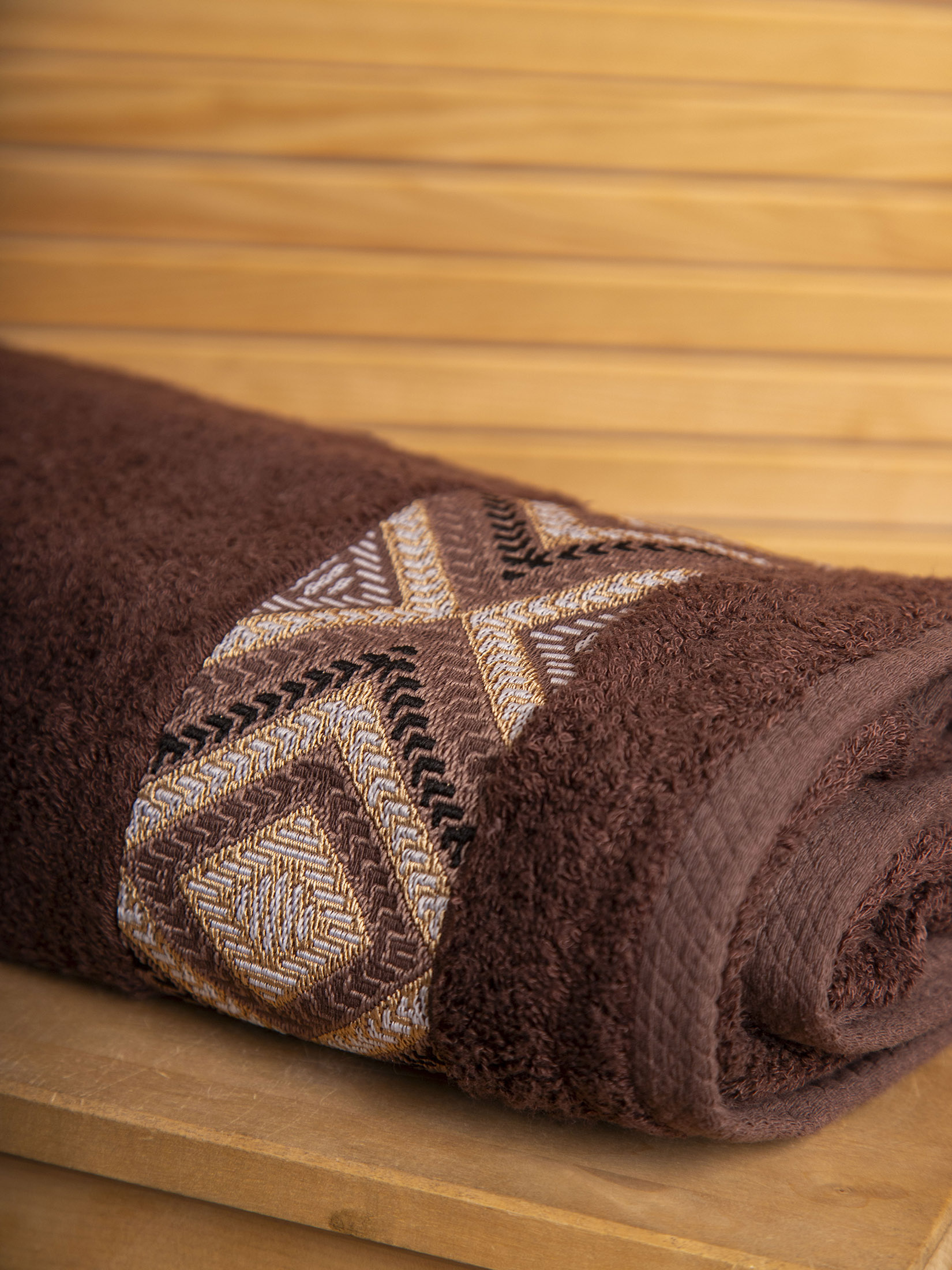 Полотенце ДИАМОНД коричневое