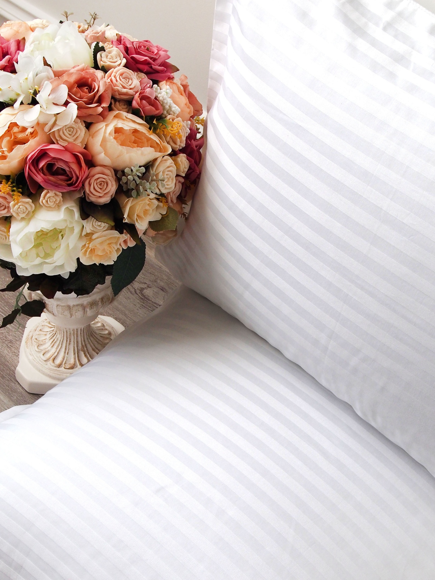 Комплект постельного белья Сатин-Страйп 1-7071 Страйп-сатин Белый