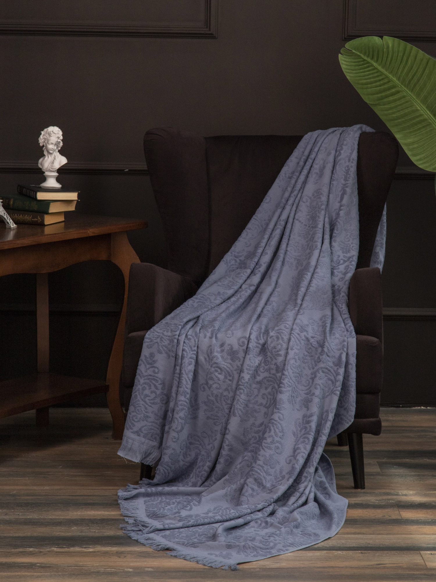 Простыня махровая АЛЬФРЕДО джинса