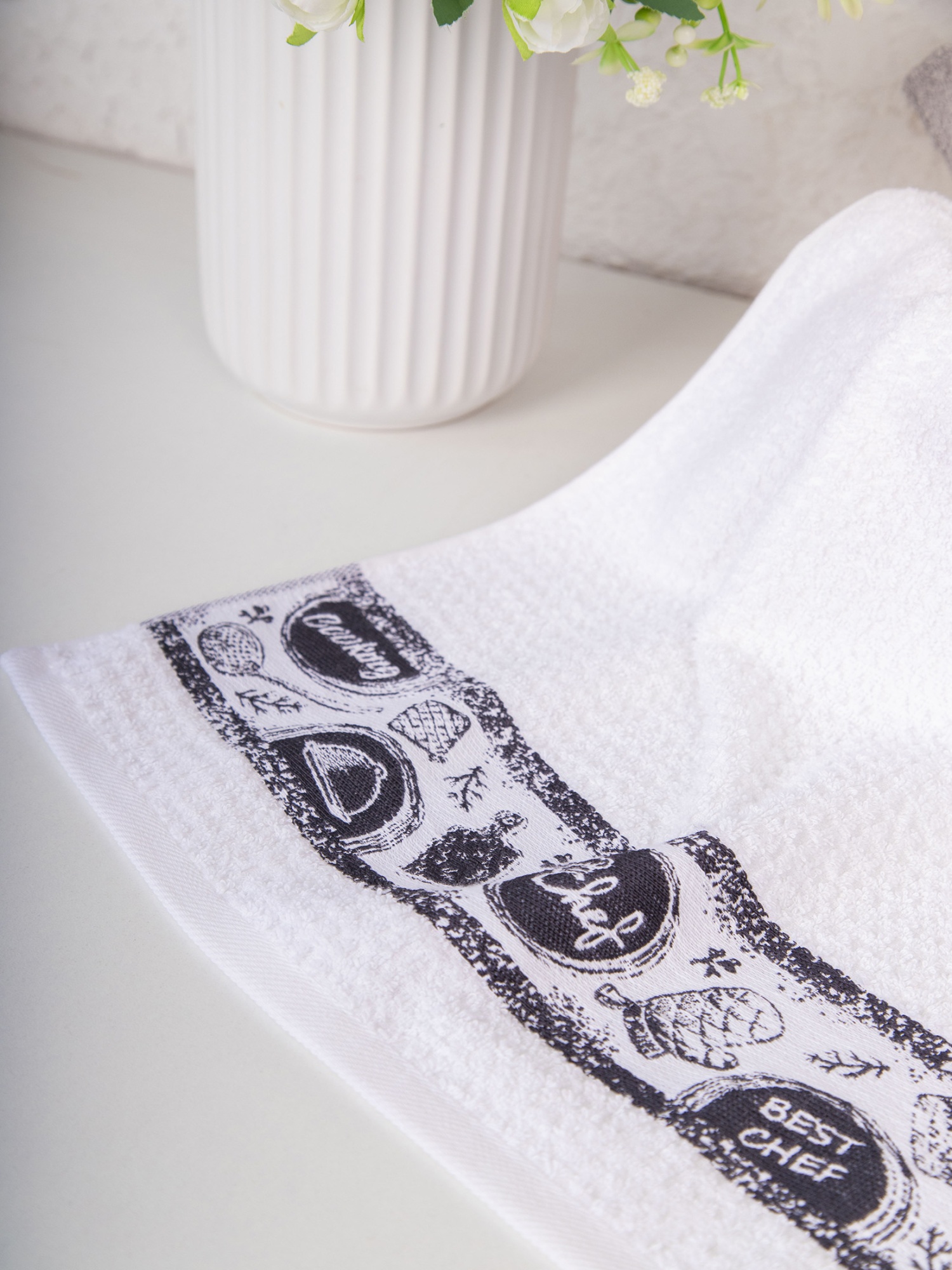 Кухонное полотенце ШЕФ белое