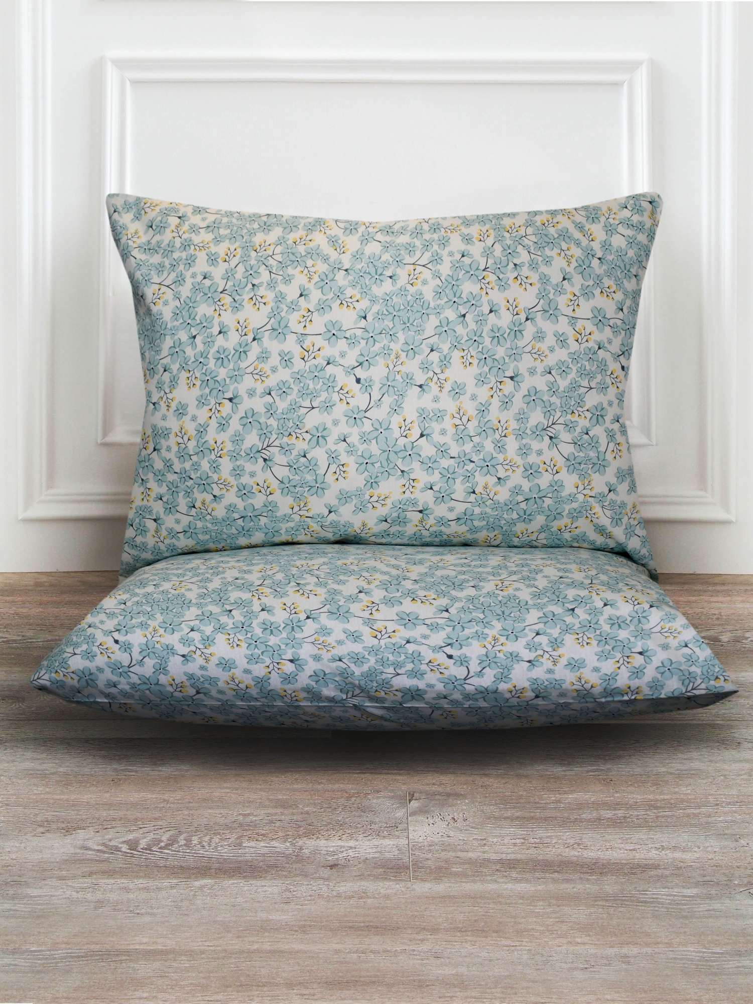 Набор наволочек Сатин-Комфорт бело-голубые 17-27