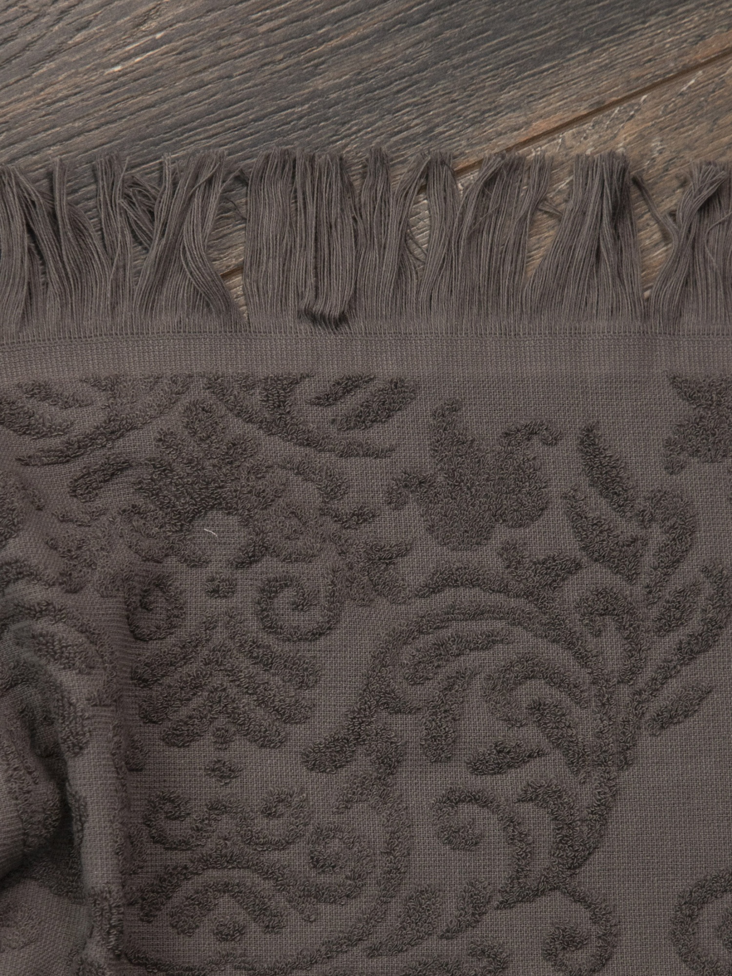 Простыня махровая АЛЬФРЕДО темно-серая