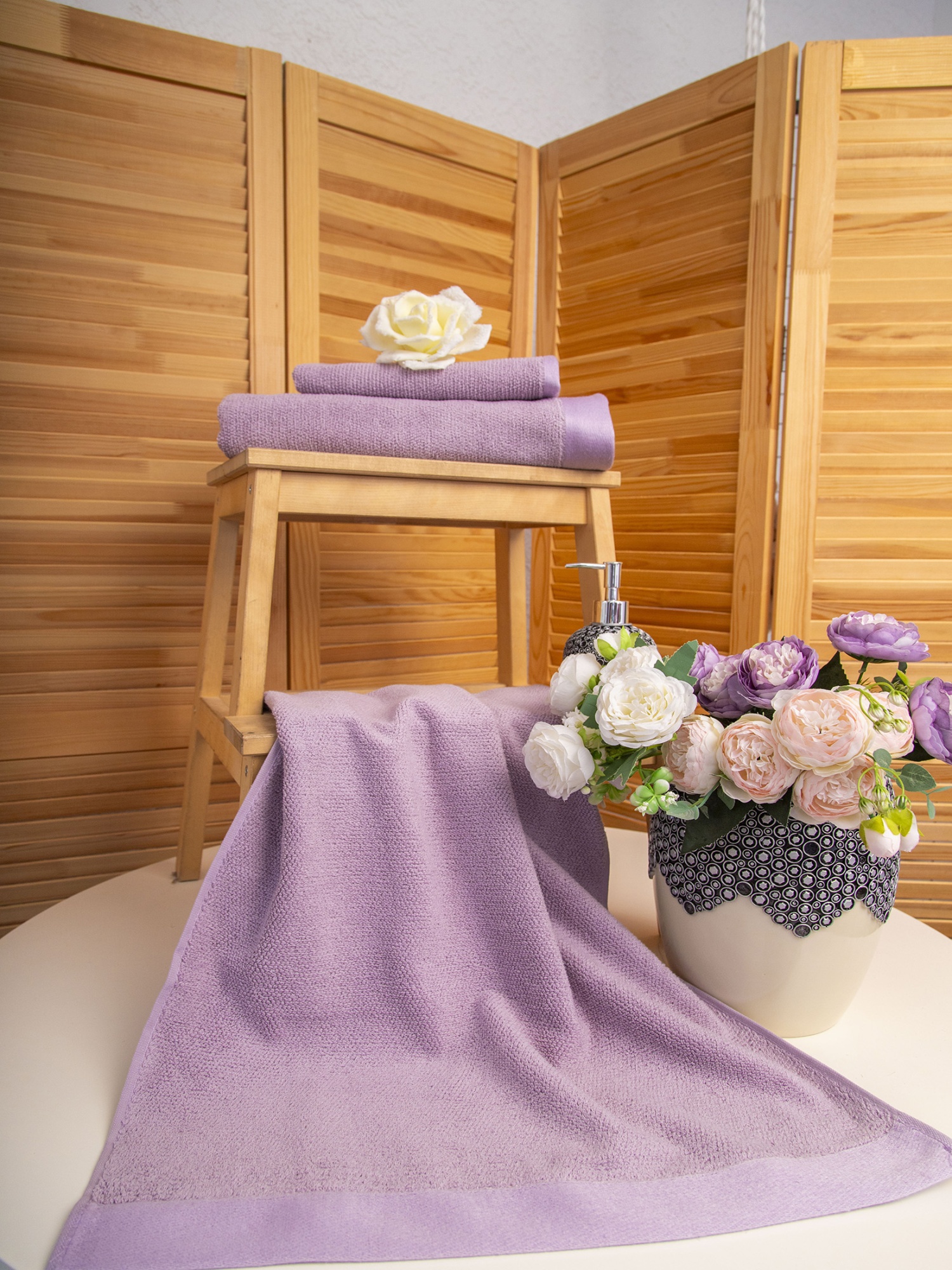 Полотенце РАЙС лиловое