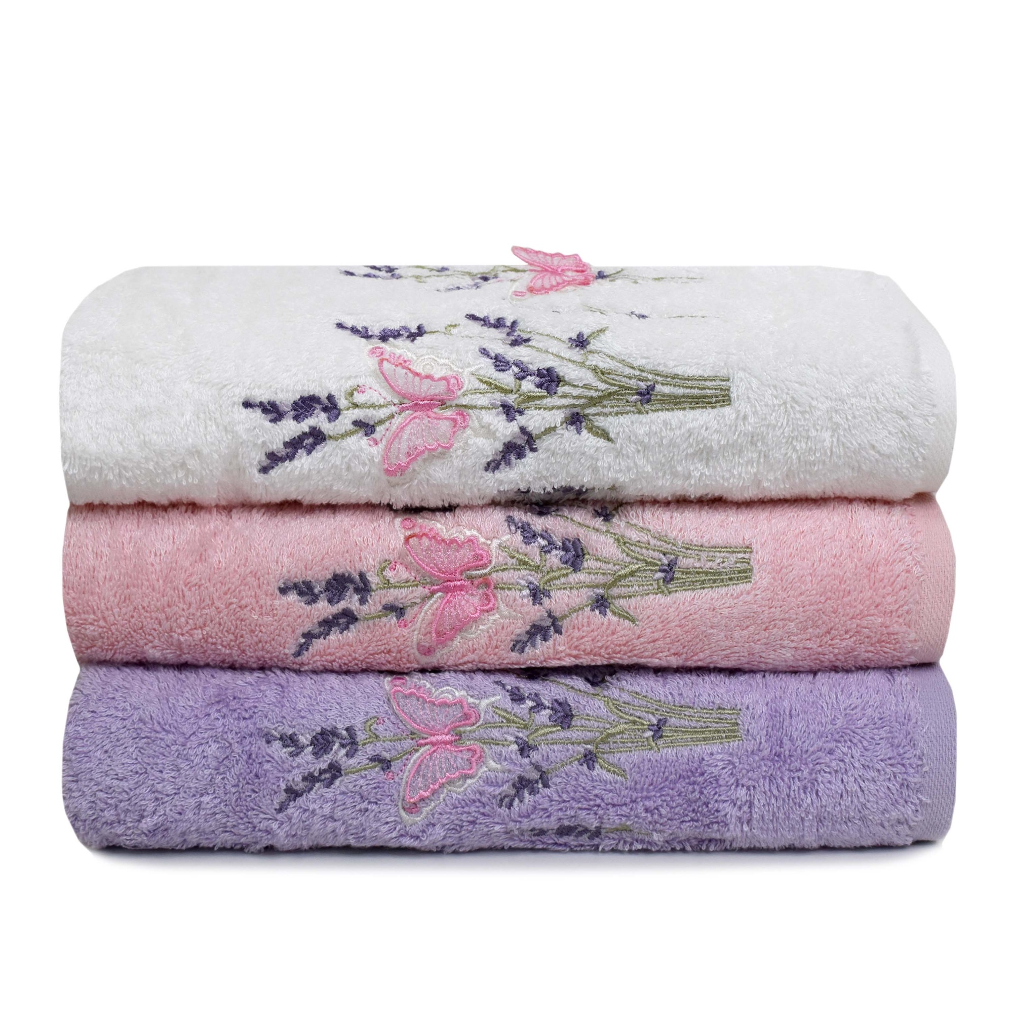 Полотенце БАТЕРФЛЯЙ 3Д розовое