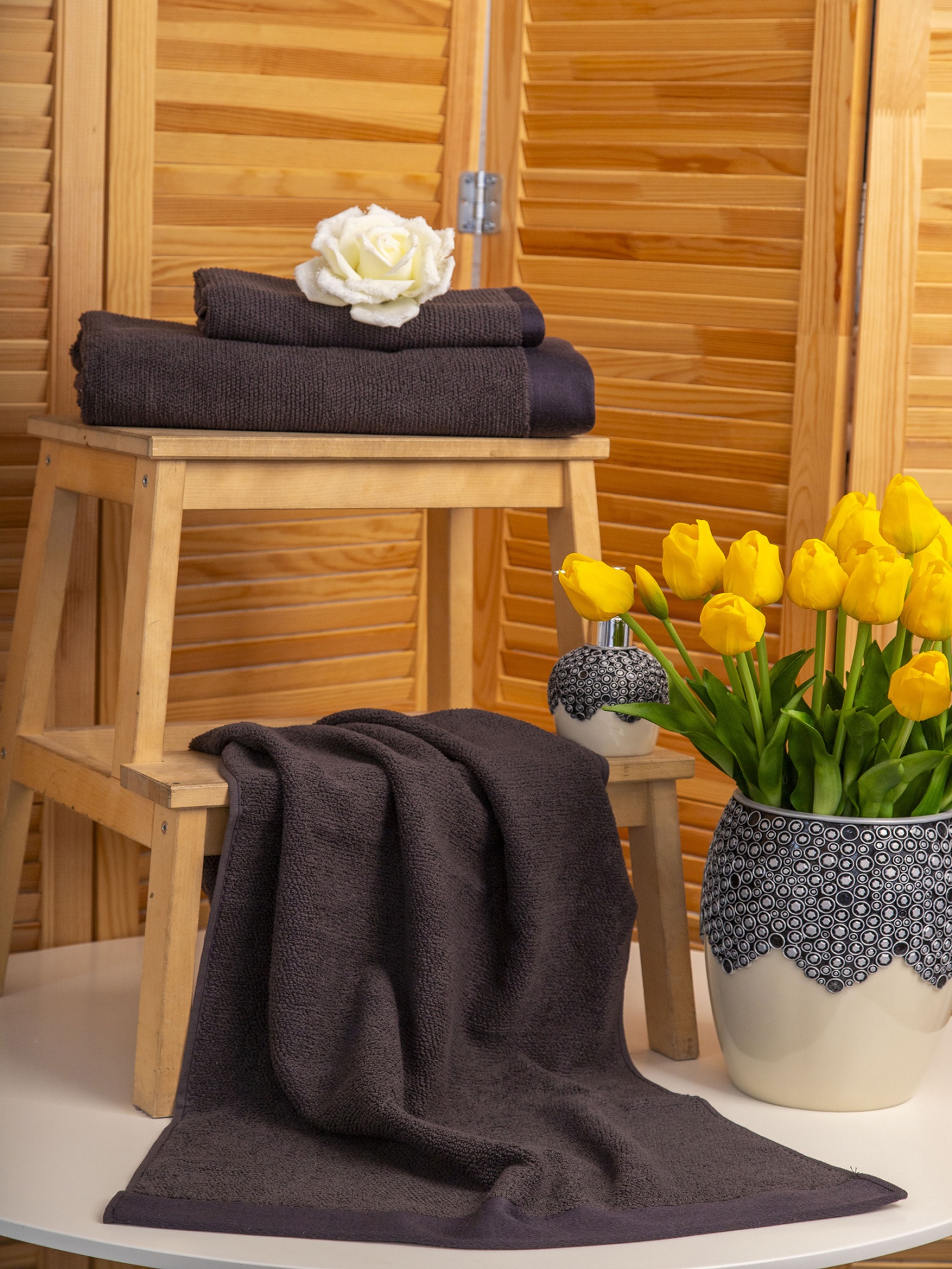 Полотенце РАЙС темно-серое