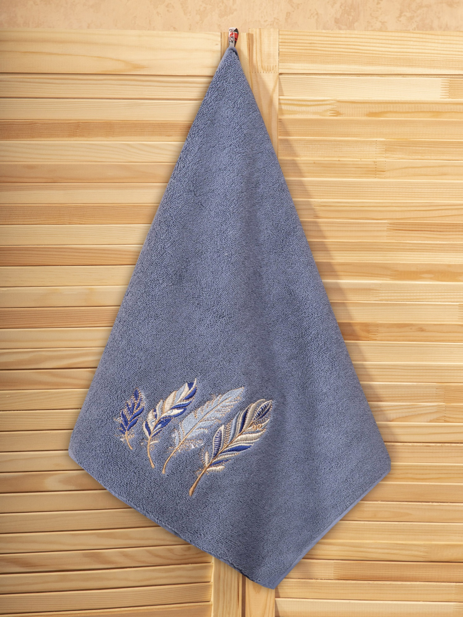 Полотенце ПЕРЫШКИ джинса без бахромы