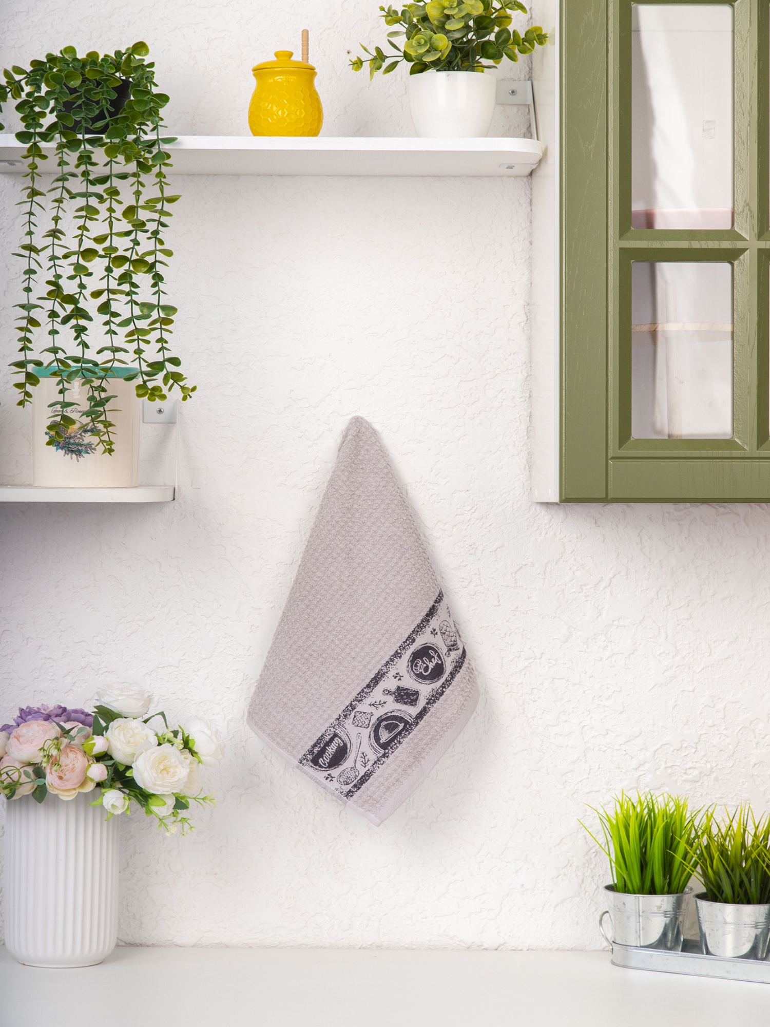 Кухонное полотенце ШЕФ светло-серое