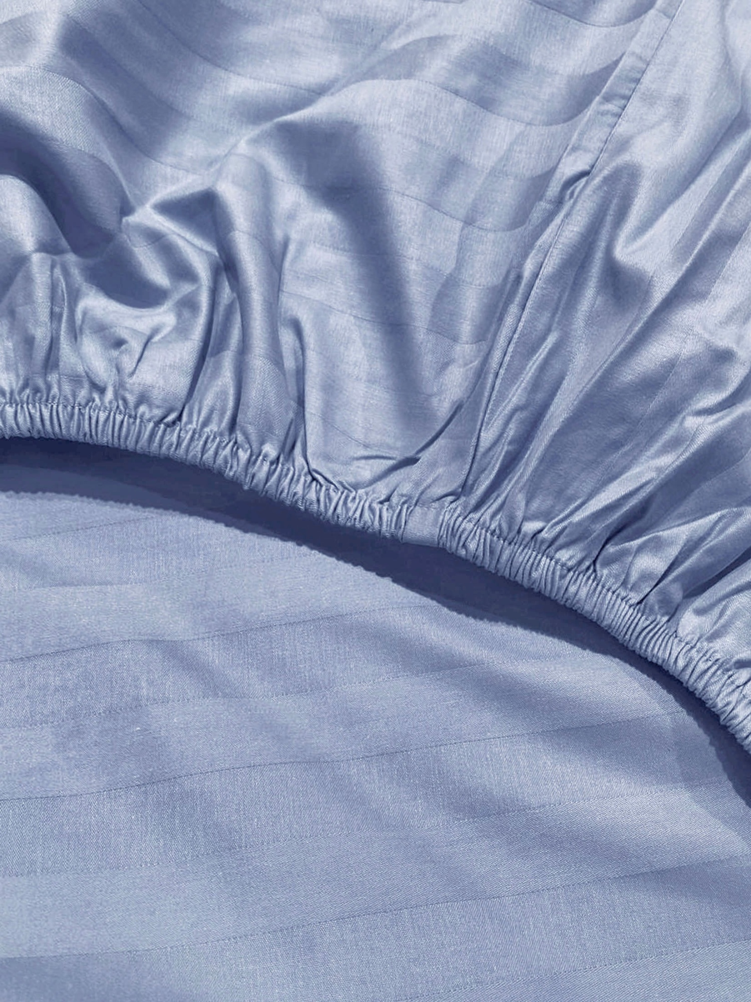 Простыня на резинке Сатин-Страйп джинса 2203