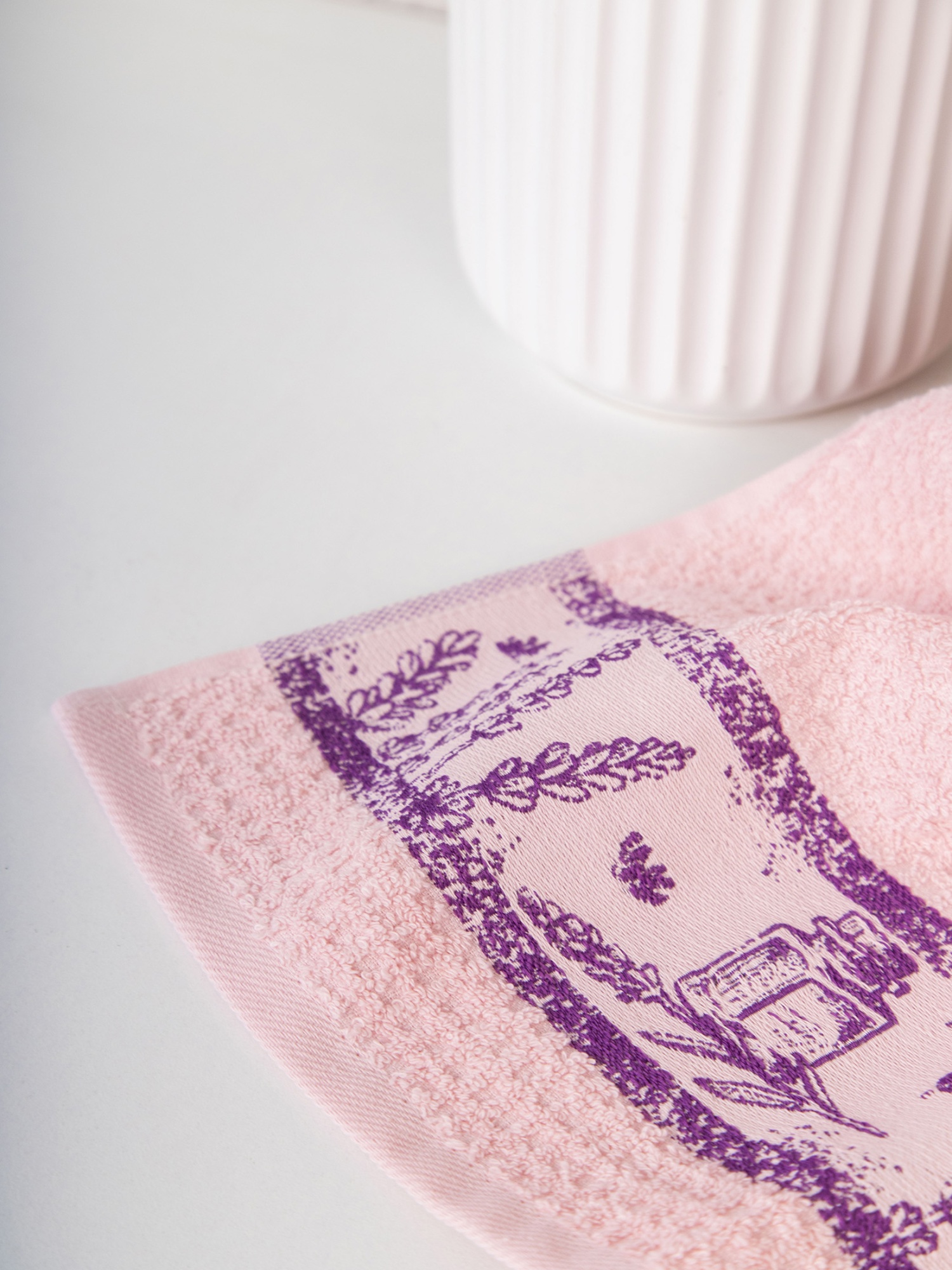 Кухонное полотенце ЛАВАНДА розовое