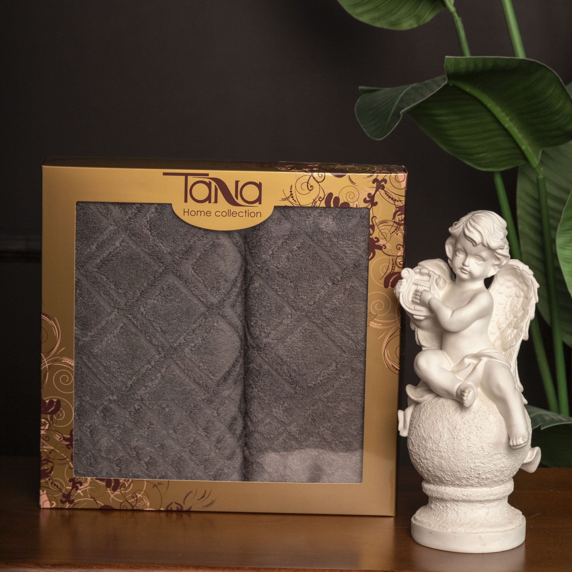 Набор полотенец ОРЛАНДО темно-серый